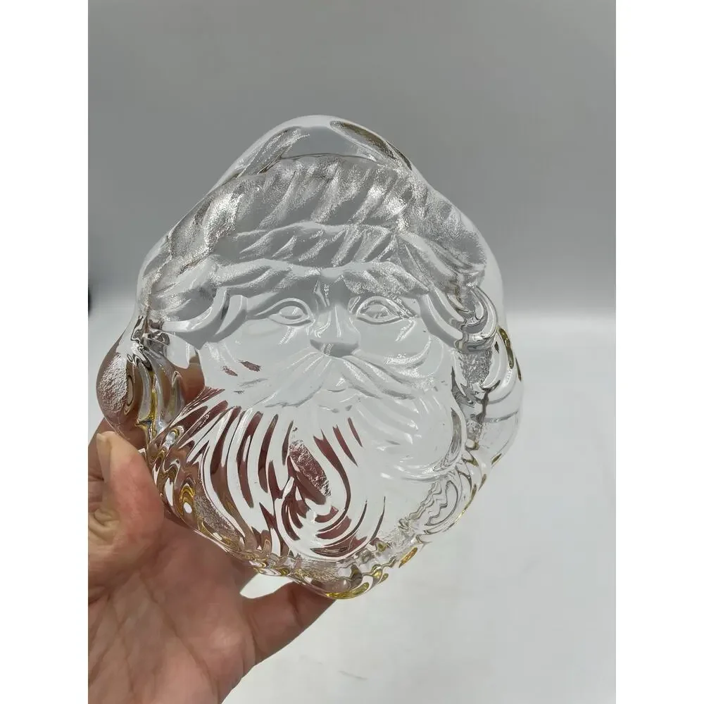 Mikasa Studio Nova Santa Face Glass Dish Gold Trim